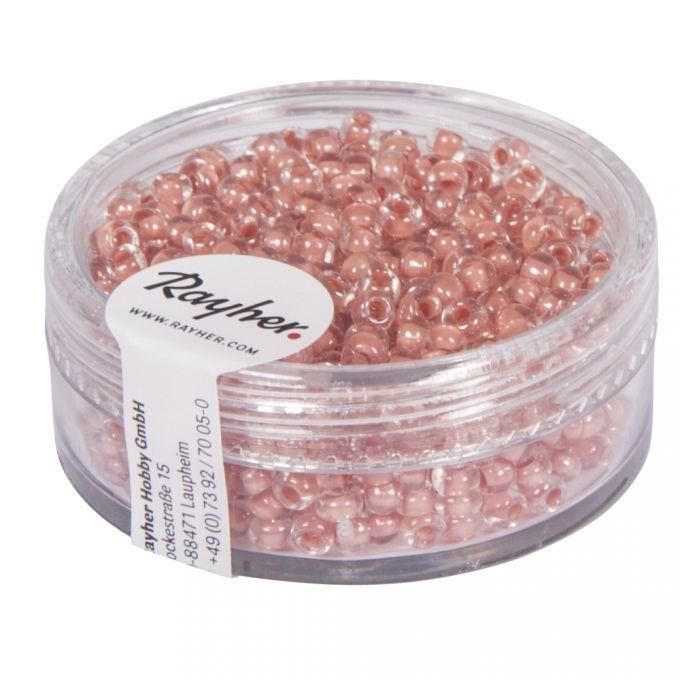 Perle en forme de graine - RAYHER - 14312212 - Couleur Corail - Diamètre 2,6 mm - Poids 17 g