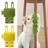 Cat Massage Brush Corner Scratcher Comb Stress Relief Hair Removal Soft Silicone Teeth Table Leg Tickler Toy with Adjustable Straps for Cats Dogs
