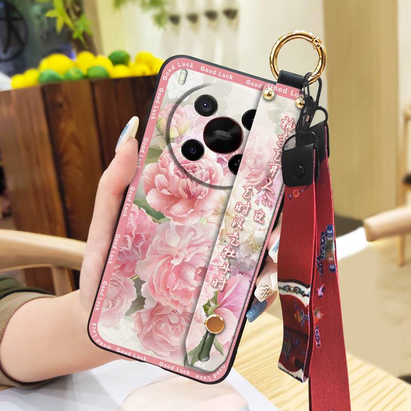Fashion Elderly lady Phone Case For ZTE Blade V70 Max/Nubia V70 Max Phone Holder Lanyard Back Cover Soft case For Mom