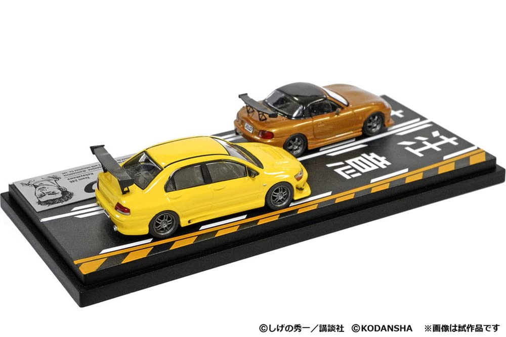 INTERALLIED Initial D Set Satoshi Omiya Roadster Kobayakawa Lancer Evolution VII Готовый продукт MD64206 MODELER'S 1/64 Vol.6 (НБ8С) &
