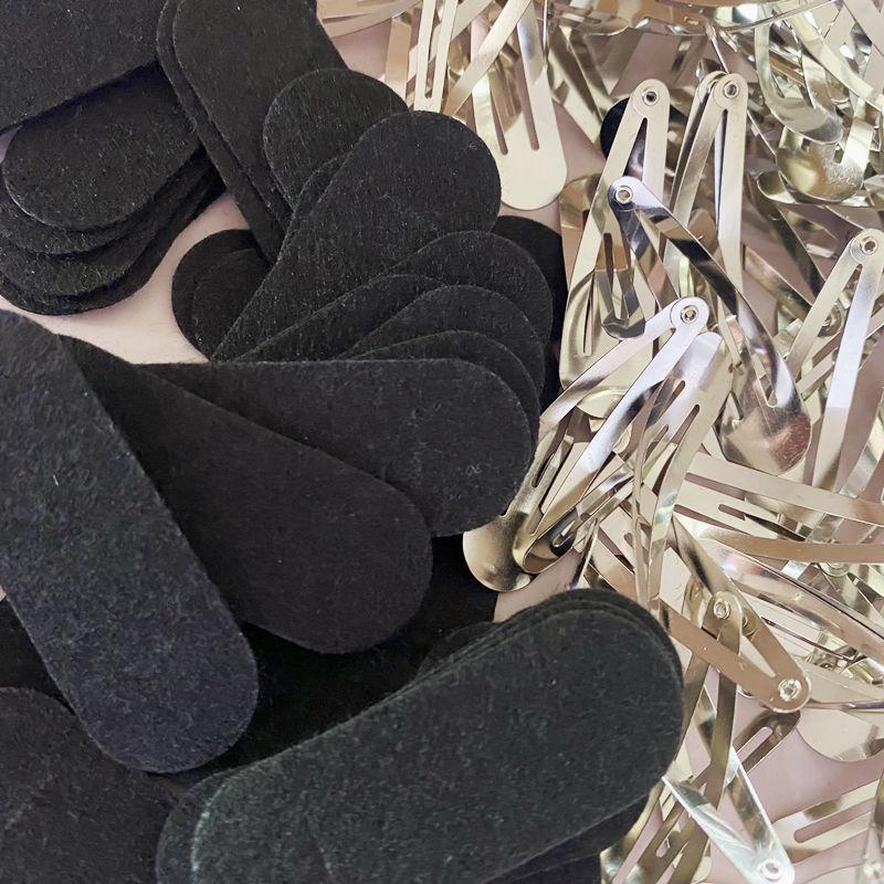 Сделай сам Зажимы для украшений из нетканого материала: 5-6 см Квадрат, Капля, Овал.