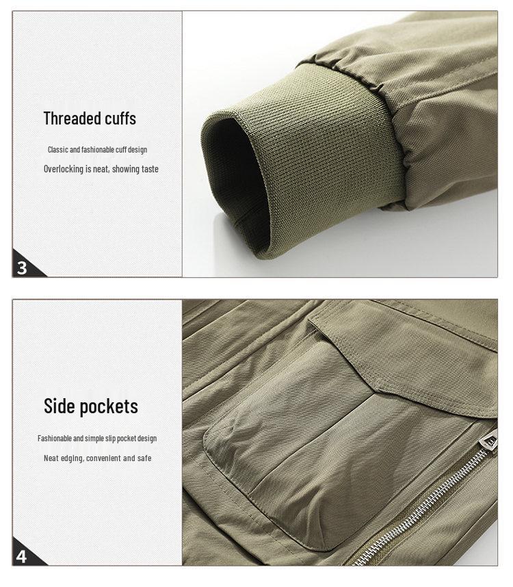 High-Quality Men's Baseball Collar Workwear Jacket