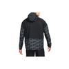 Nike Мужская худи с капюшоном для бега и тренировок, полосатая, с цветовыми блоками, черная DD6103-010