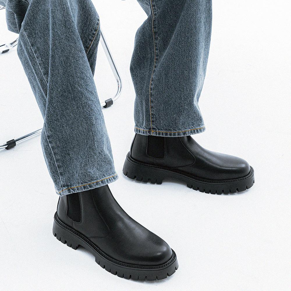 [BSQTBYCLASSY] B2405 Masabelde Commando Chelsea Boots, B2405, 7000030978, Popular Korean Shoes
