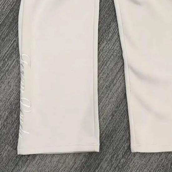 Men Casual Pants Elastic Waist Adjustable Drawstring Long Trousers with Pockets Fake Two Pieces Star Print Leisure Pants