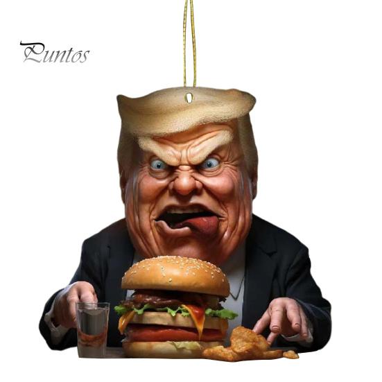 1/9 шт. Рождественский орнамент Трампа, акриловое украшение для рождественской елки, забавные аксессуары для автомобиля Трампа для сторонников Трампа, декор для офиса и дома
