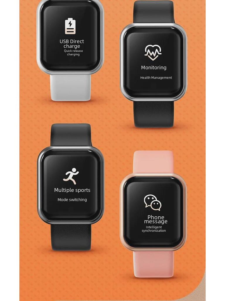 Умные часы D20s: Функции звонков/музыки, спортивный браслет, Bluetooth, счетчик шагов, монитор сердечного ритма и артериального давления.