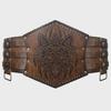 Nordic Viking Thor's Hammer Embossed Wide Medieval Waist Belt