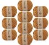 Knitworm Wool 10 Болтливая Акриловая Экстра 30г Акриловая Пряжа, Мотки, Толстая, (приблизительно. 31м), 100% (Цвет 9. Абрикос)