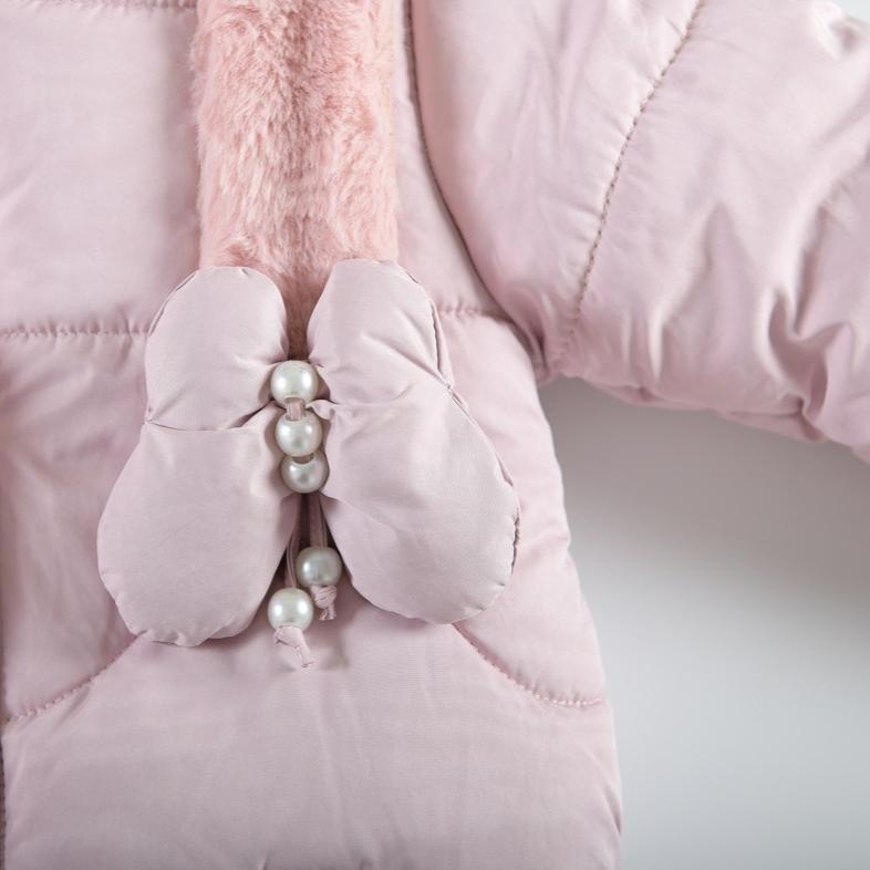 Girls Padded Winter Jackets Children Thickened Down Coats New Hooded Cotton Clothing Kids Fashion Fur Collar Parkas