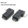 90 Degree Left Right Angled Micro USB Female To Male Data Sync Adapter Power Converter Plug Micro USB 2.0 Connector Q1