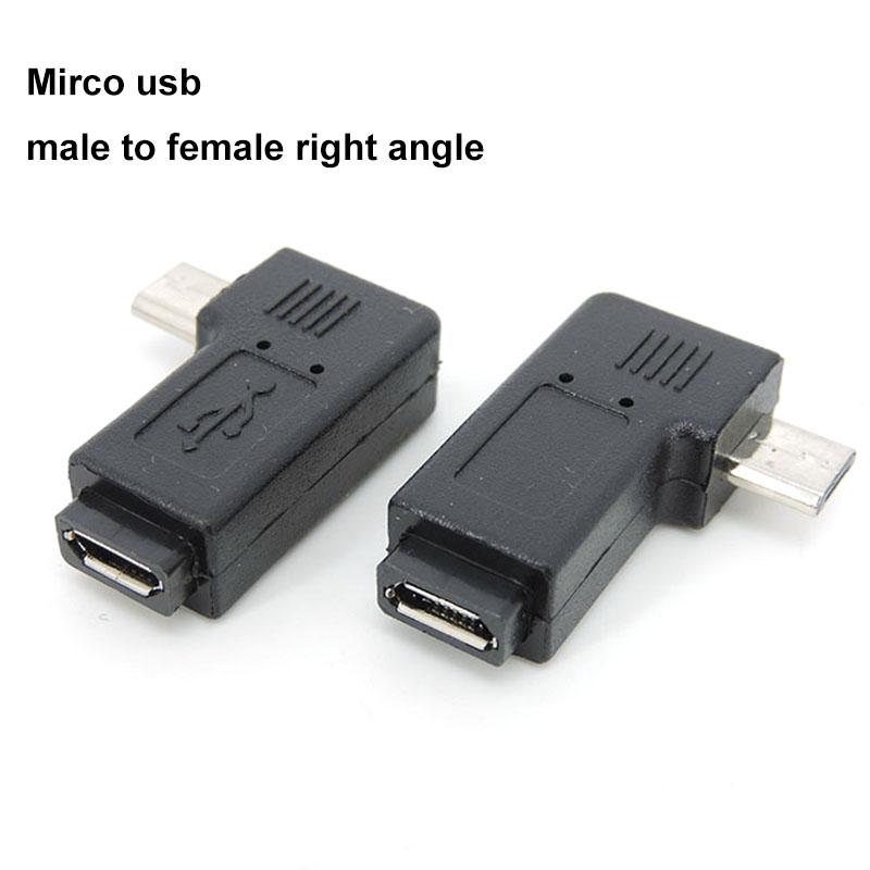 90 градусов левый правый угловой Micro USB женский на мужской адаптер синхронизации данных преобразователь питания разъем Micro USB 2.0 разъем q1