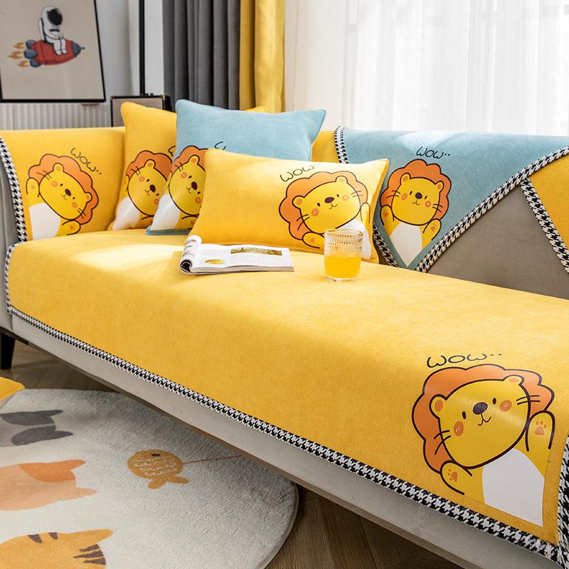 Диванная подушка Four Seasons, универсальная скандинавская простая нескользящая синельная легкая роскошная тканевая подушка