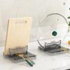 Foldable Kitchen Pot Lid Holder Plastic Pot Cover Rack Multifunction Spoon Rest Spatula Storage Shelf Kitchen Accessories