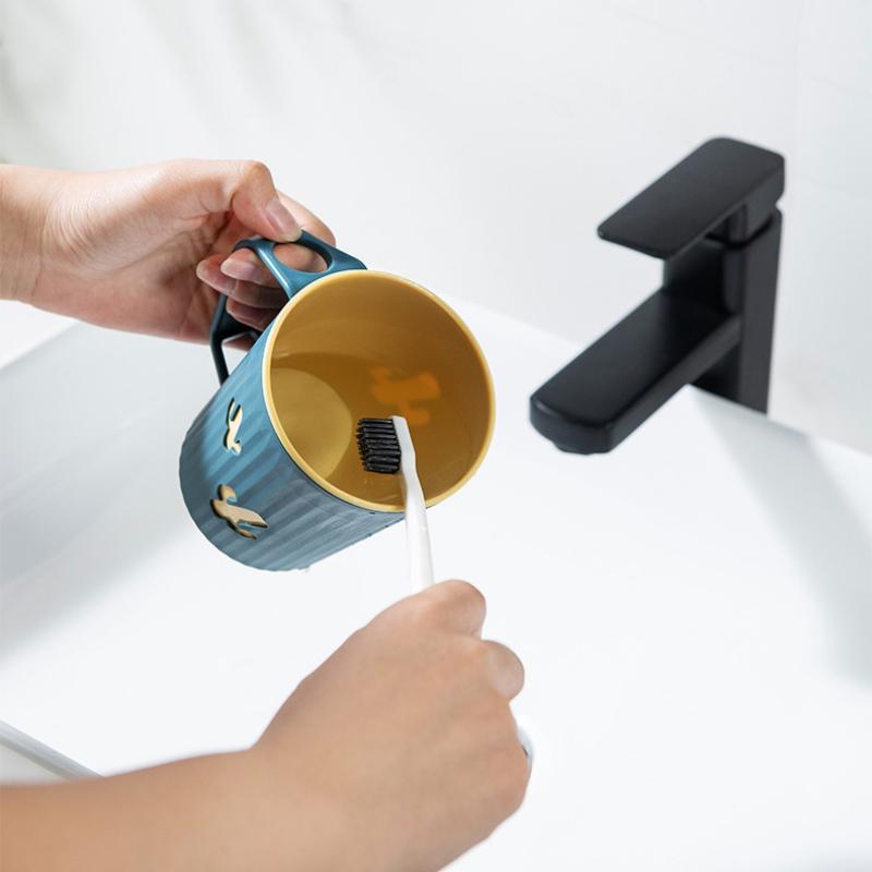 Стаканы для ванной комнаты, кактус, стакан для полоскания рта, пластиковая кружка для зубов, бытовая кружка для воды, для дома и путешествий, простой держатель для зубных щеток