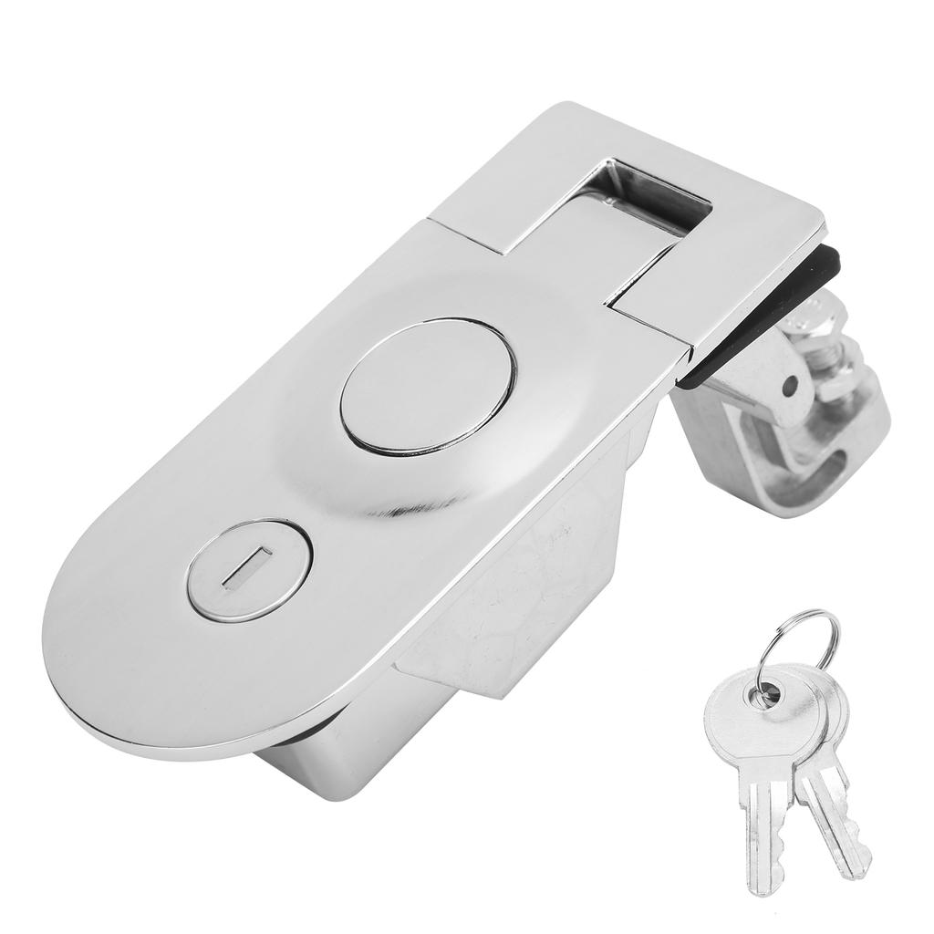 Compression Latch with 2‑Key Zinc Alloy Lock for Motorhomes Yachts Trunks Trash Cans Warehouse Doors