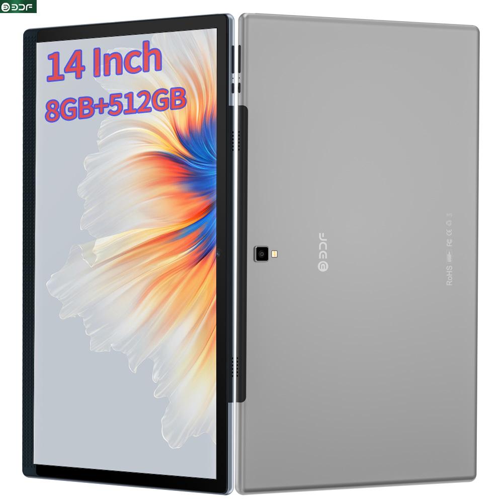 14 Inch Tablets BDF M40 PLUS Global Version Android 12 System 8GB RAM 512GB ROM 4G LTE Dual SIM 5G Dual WiFi GPS Tablet PC 10000mAh