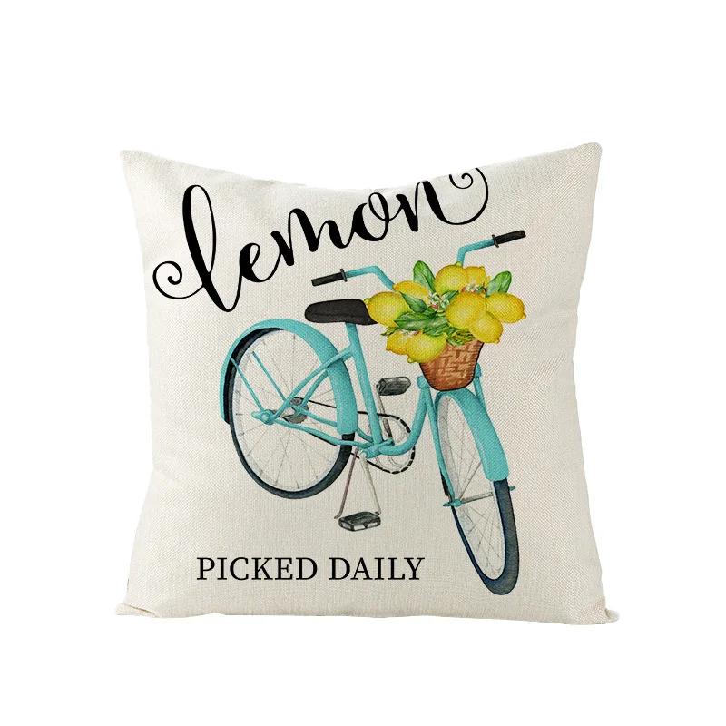 Летняя скандинавская наволочка с принтом подсолнуха, домашний декор для дивана, наволочка / чехлы для подушек, прямая поставка Hogar