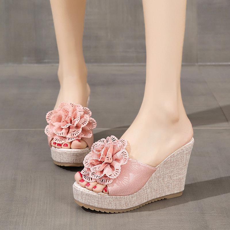 Женские туфли-лодочки с танкеткой и толстым дном в форме рыбьего рта, лето 2025 года, новая корейская версия, модные женские туфли с высоким каблуком и подошвой-бубликом