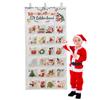 Fabric Christmas Advent Calendar Xmas Wall Decoration Reusable Advent Calendar 2024 with 24 Pockets for Holiday Home Decor