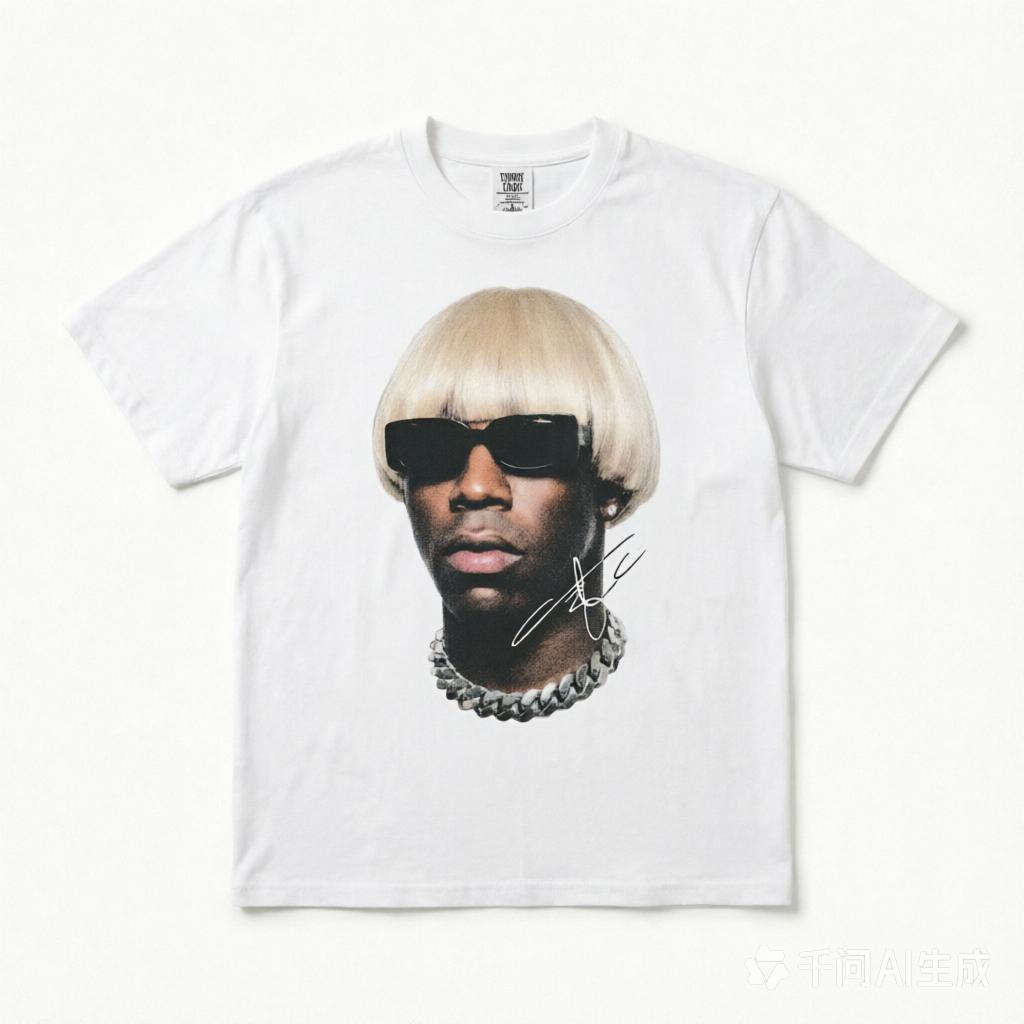 Графическая футболка Tyler, The Creator – Футболка Streetwear с автографом – Премиум хлопковая унисекс футболка