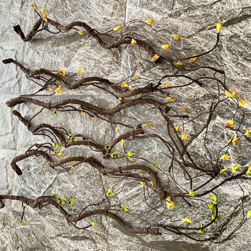 100cm Floral Arrangements Flexible with Leaves DIY Tree Rattan Wall Hanging Vine Branch Home Decor Artificial Plants