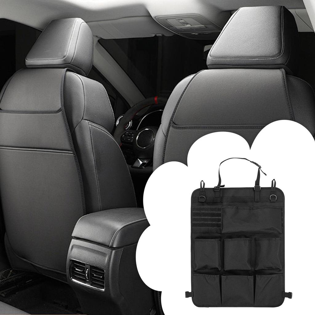 Back Seat Car Organizer Seat Back Organizer 900D Oxford Kick Protector With 8 Pocket For Vehicle Organization Passenger Comfort