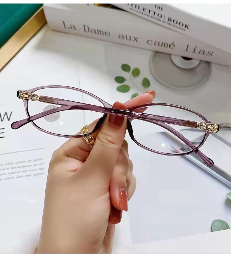 Элегантные очки для чтения с бриллиантами и защитой от синего света для женщин - Сверхлегкие оправы высокой четкости (Модель 1907)