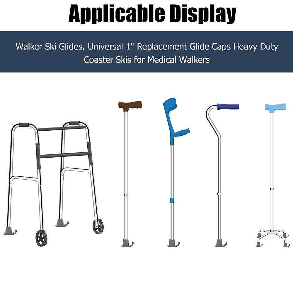 Запасные накладки для скольжения лыж для ходунков, сверхпрочные аксессуары для поддержки ходьбы