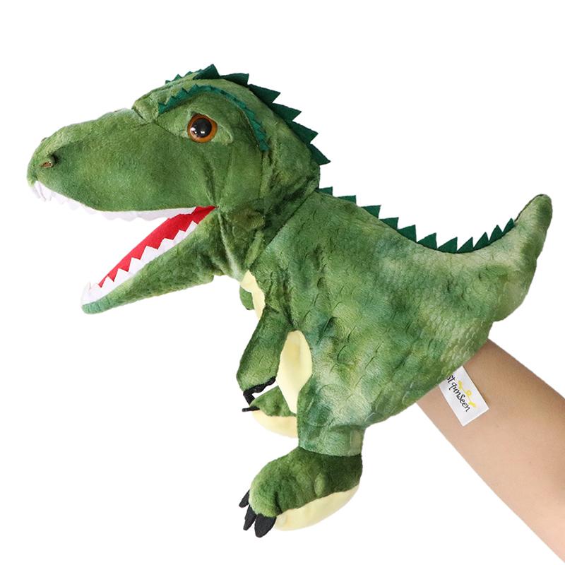 Dinosaur Hand Puppet Plush Toys Kindergarten Performance Hand Control Triceratops Open Mouth Tyrannosaurus Hand Puppets Toy