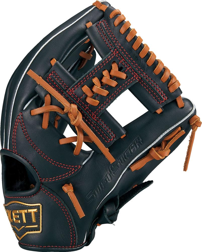 Перчатки для бейсбола и софтбола ZETT Boys Soft Steer для броска левой рукой, коричневые, M BJGB74370 (Перчатка) Универсальный черный/дубовый (1936)
