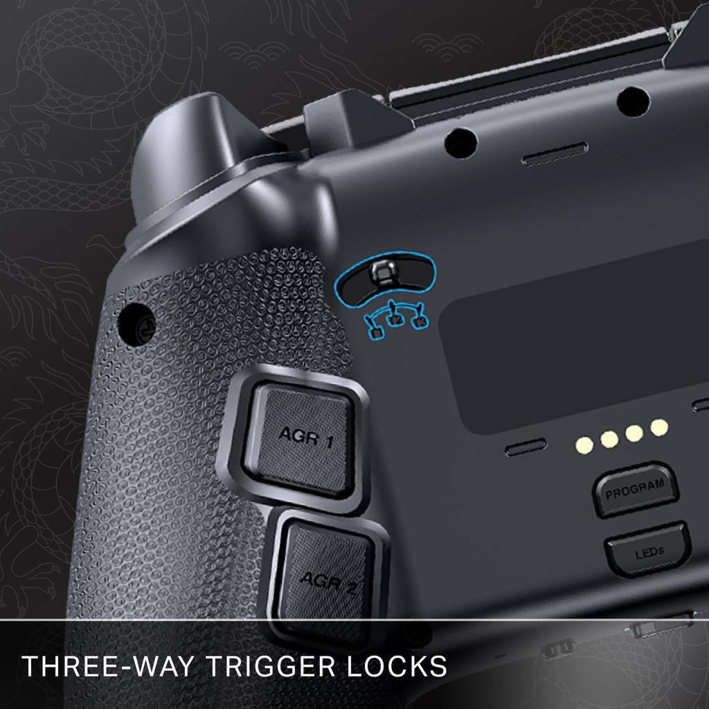 Год PowerA Battle Dragon Pro беспроводной контроллер для ПК-игр Облачные игры с TURBO непрерывной двойной блокировкой курка и зарядной базой [2 гарантии] &