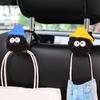 2PCS Cute Cartoon Ball Toy Car Seat Back Hooks Storage Vehicle Headrest Organizer Hanger for Groceries Bag Handbag Decoration