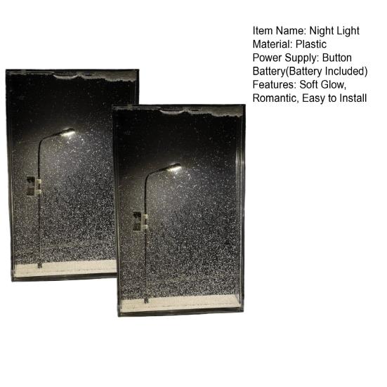 2 комплекта снежных уличных фонарей, материалы для самостоятельной сборки, комплект прикроватных светильников, простая установка, романтика, своими руками