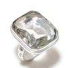 Белый топаз драгоценный камень 925 стерлинговое серебро подарок ювелирное изделие кольцо размер 6