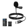 NEEWER LM1 Петличный микрофон USB A, проводной, с шумоподавлением, 2 м, мини-конденсаторный, совместимый с USB, для прямой трансляции и видеоконференций, с зажимом