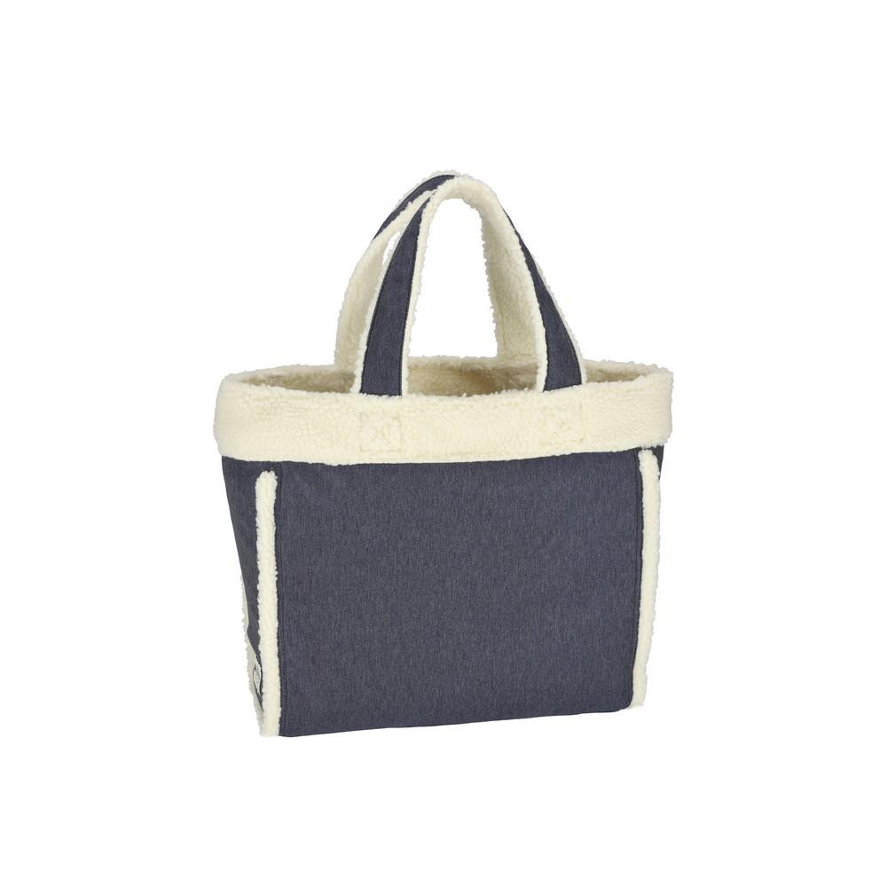Двусторонняя сумка-тоут Lesportsac Medium Denim Wash/Sherpa [1543.La12]