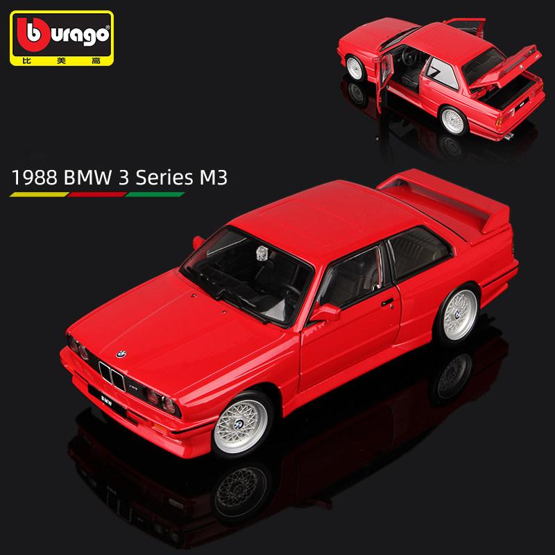 Ббураго 1:24 BMW M3 E30 1988 Литой Автомобиль из Сплава и Игрушечные Транспортные Средства Модель Автомобиля Масштабная Модель Автомобиля Для Детей