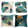 New Light Luxury Series Printed Ginkgo Leaf Print Pillow Home Sofa Cushion Cover