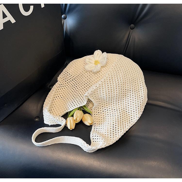 Пляжная сумка для путешествий на море, женская новая плетеная сумка с полым узором, большая вместимость, сумка-тоут через плечо, легкая летняя пляжная сумка для отпуска через плечо