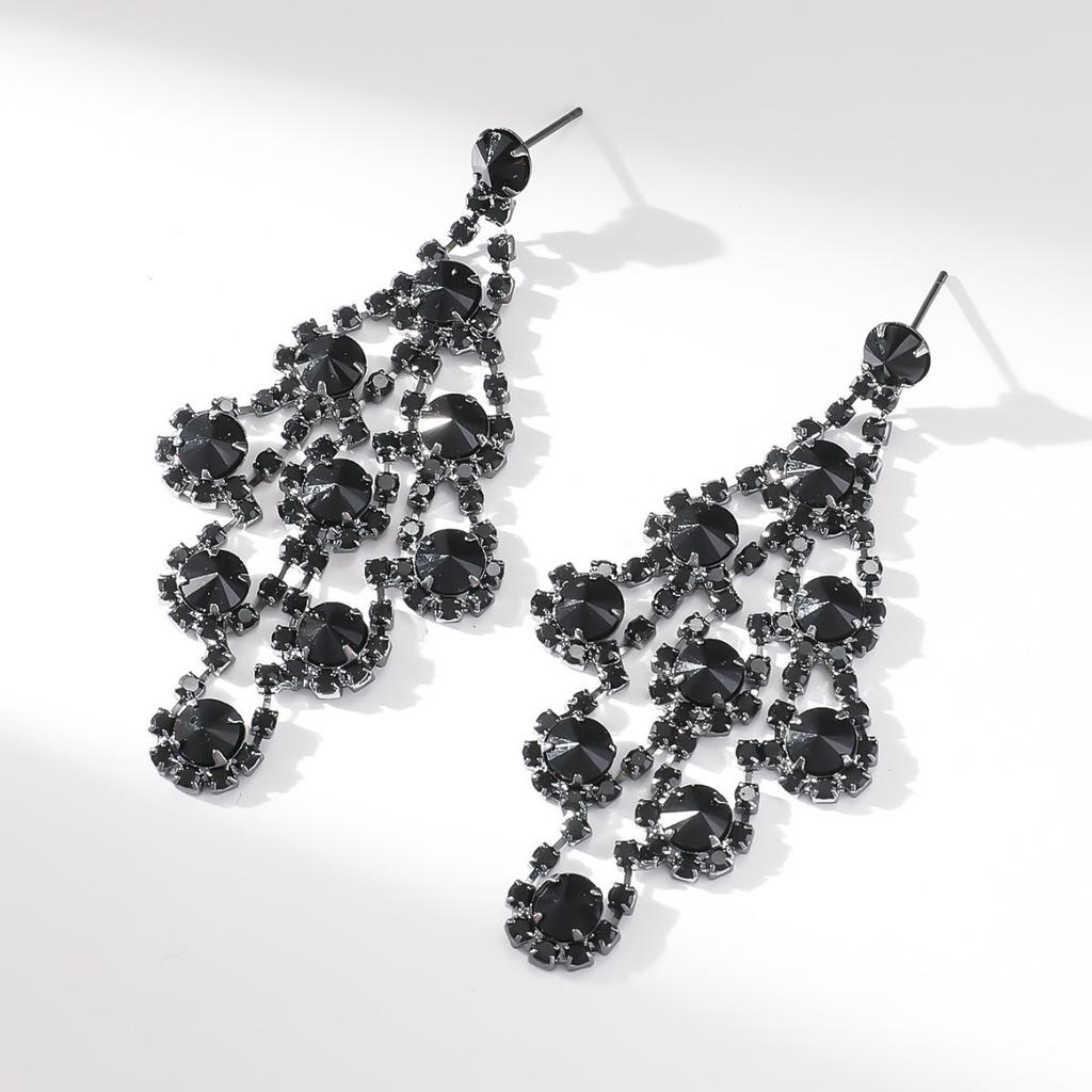 Новые высококачественные роскошные сверкающие серьги со стразами, сексуальные серьги для уличной съемки невесты, серьги для ночного клуба, выпускные серьги, женские серьги, 1 пара