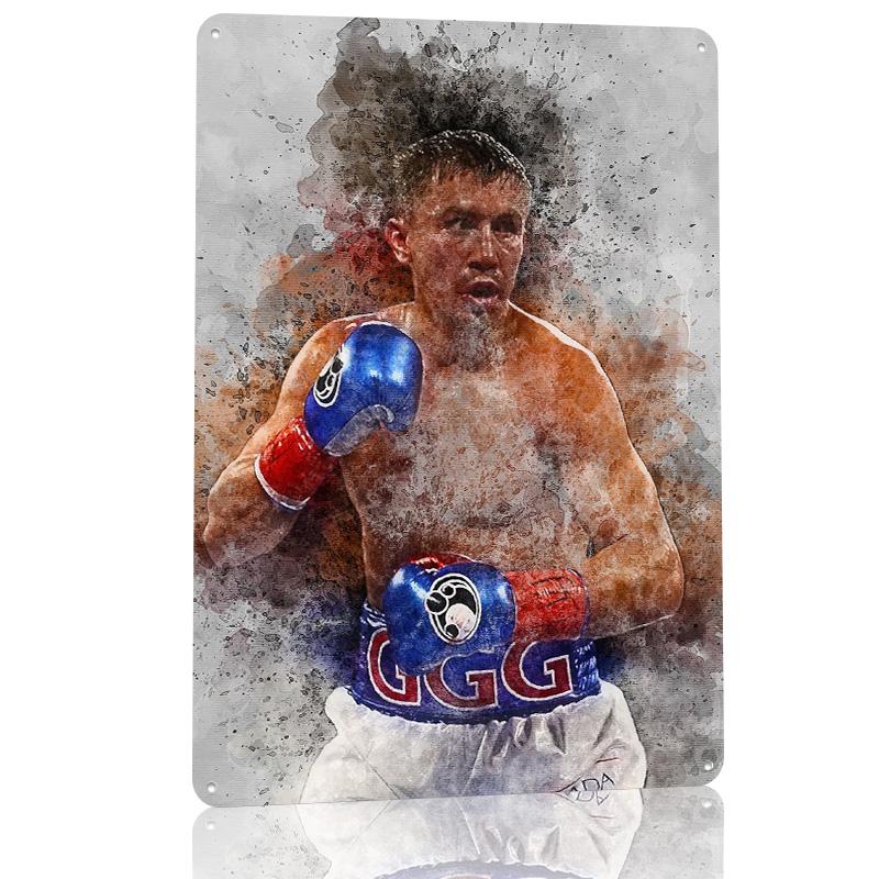 Gennady Golovkin Tin Poster Customized Wall Art Retro Vintage Metal Signs for Fans Room Bar Accessories House Decoration Gaming