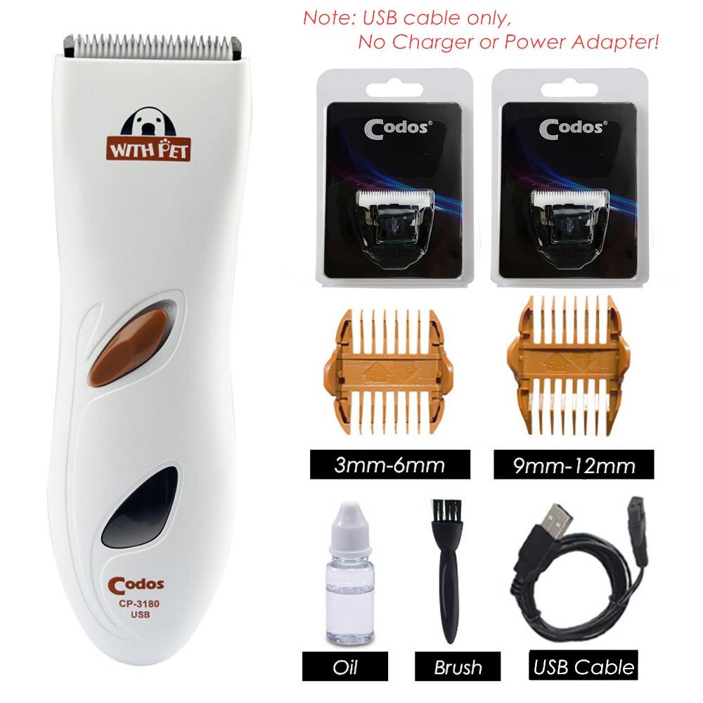 Codos CP-3180 Profional Dog H Trimmer Pet Clipper Rechargeable Electric Pet Trimmer Dog Groomg Clipper Hcut He