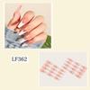 24PCS/SET Quick Nails Flower Diamond Manicure Long Ballet False Nails Waterproof Wearable Ready-made Nail Stickers