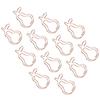 12pcs Professional Cute Pear Shaped Paper Clip Document Organizing Paper Clip (Rose Gold)