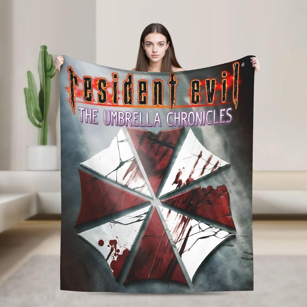 Resident Umbrella Corps Eviled Blanket Cover Fleece The Sinister Business Ultra-Soft Throw Blanket for Airplane Travel Bed Rug