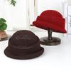 Summer Straw Pillbox Hat Curled Edge Circle Top Straw Hat  Sun Basin Hat