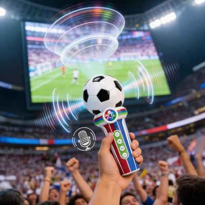 Футбольный микрофон-игрушка Чемпионат мира-Тематический персональный диктофон Стадионный звук кричалок Игрушка Веселый подарок для спортивных фанатов Дети