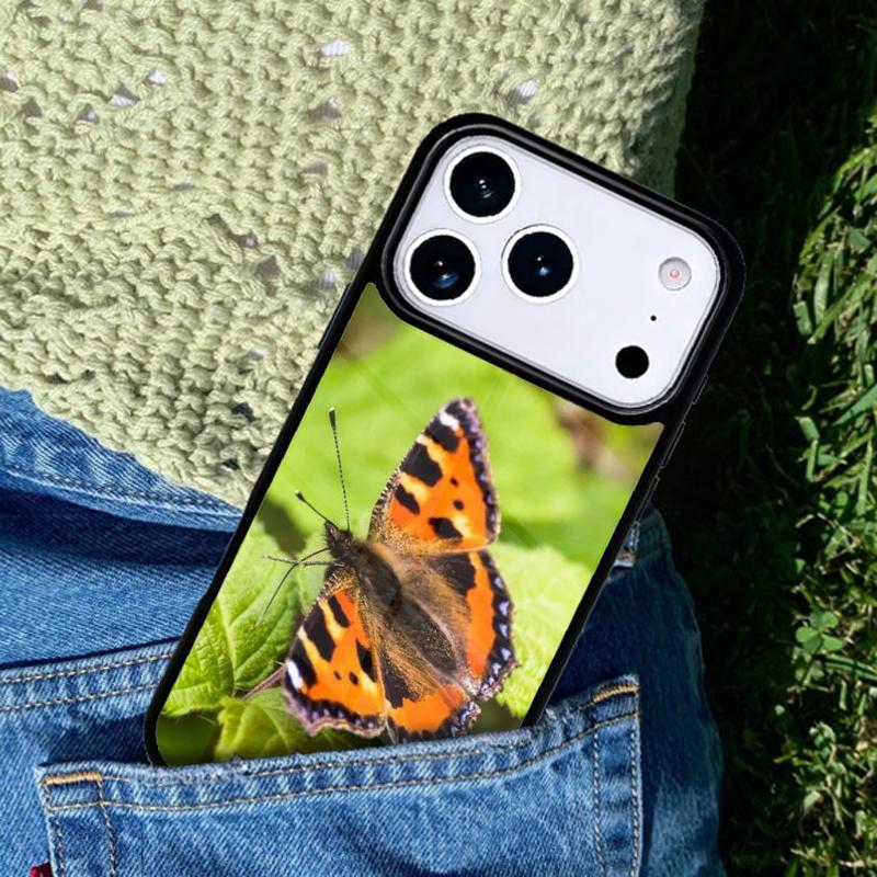 Small Tortoiseshell Butterflies Moths Phone Case For iPhone 17 AIR 16 Pro Max 15 14 Pro 11 12 13 Shockproof Silicone Cover
