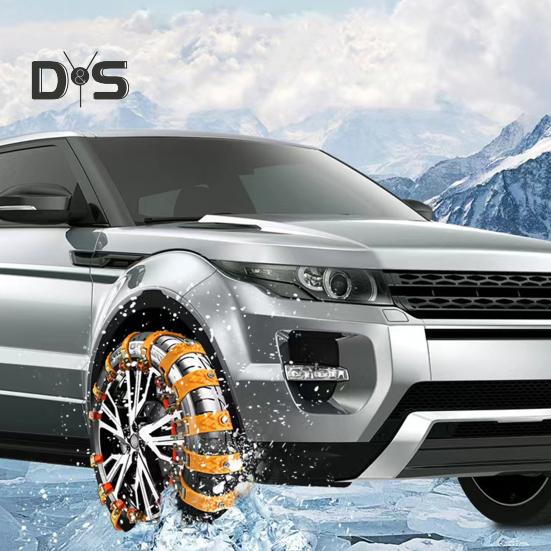 8Pcs Anti-Slip Tire Snow Chains Universal Car Snow Chains for SUVs Trucks Pickups Emergency Adjustable Tire Chain for Rain Snow Sand Mud